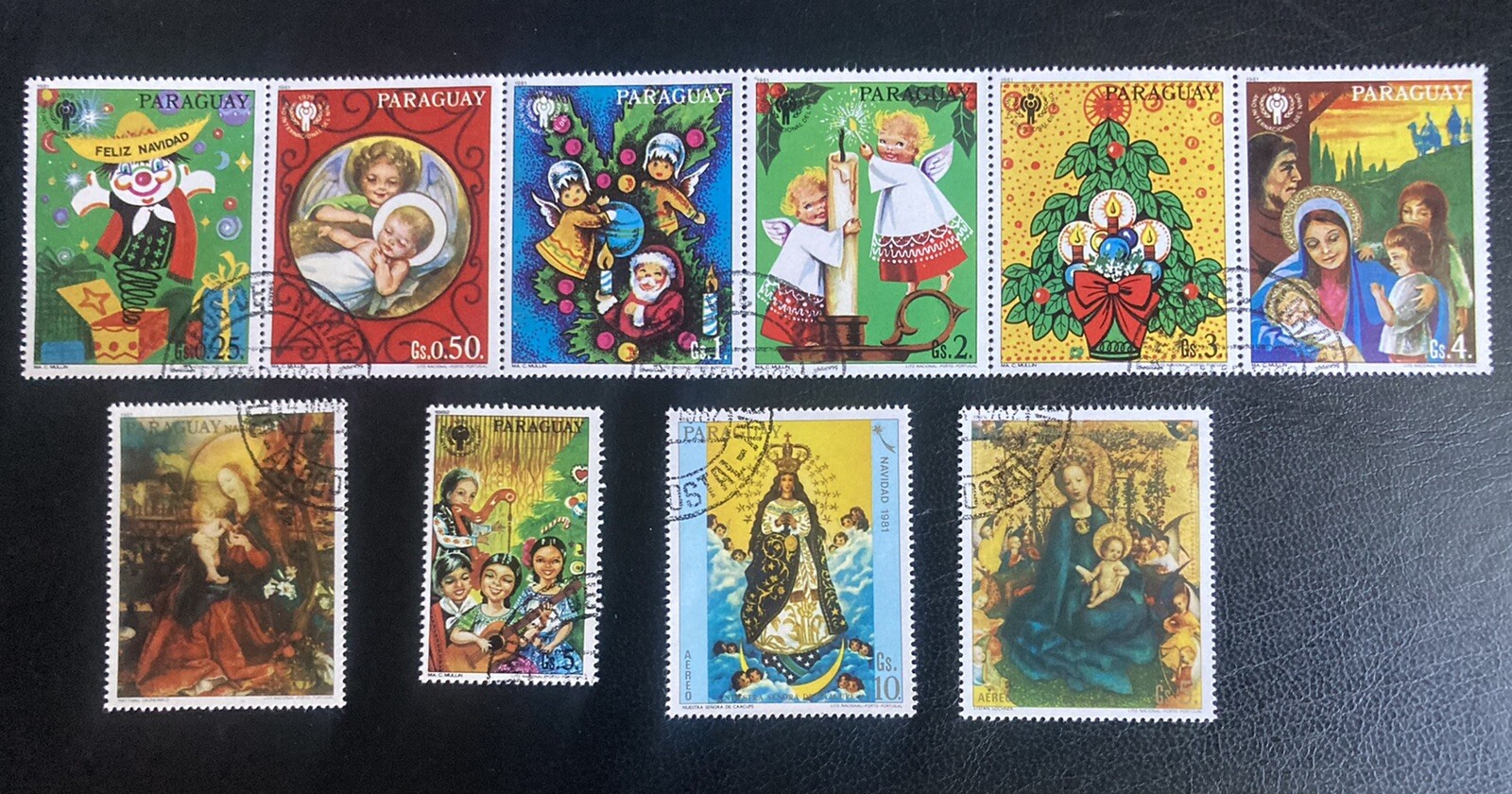 Paraguay: Complete set of 10, 1981 Christmas Season. Lot #B07-052404