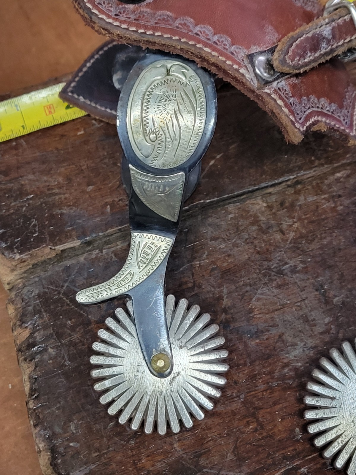 Vintage Western Spurs With Leather Strap