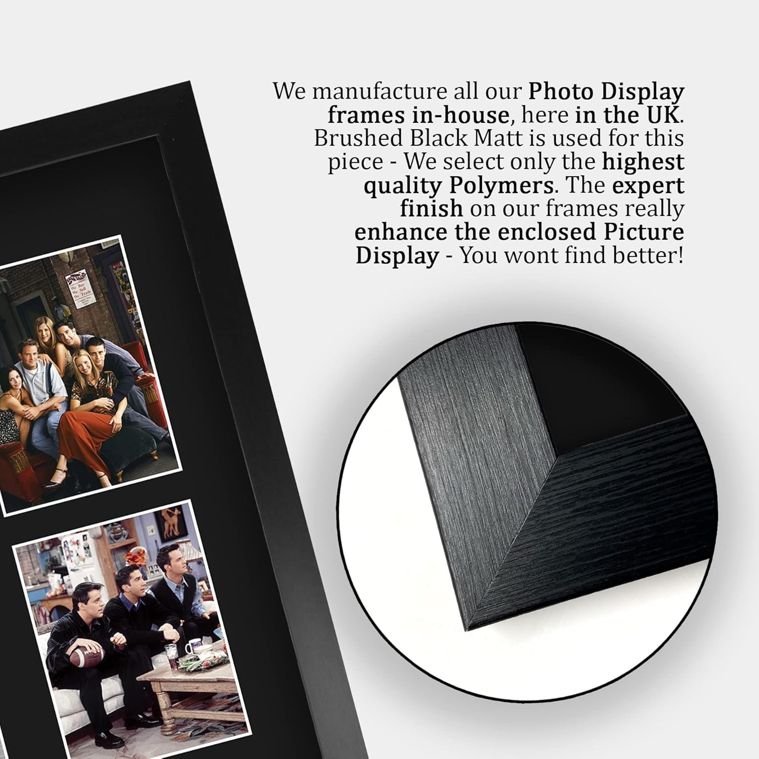 Friends TV Show Cast Wall Art - Autographed Display 16x12 Inches