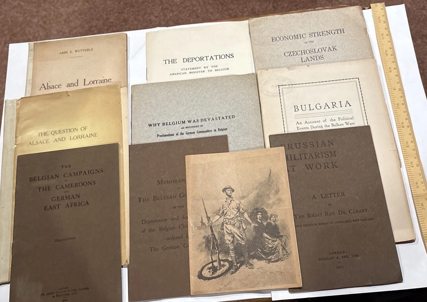 Military Wartime Booklets WW1 incl American Soldier and Alsace-Lorrain