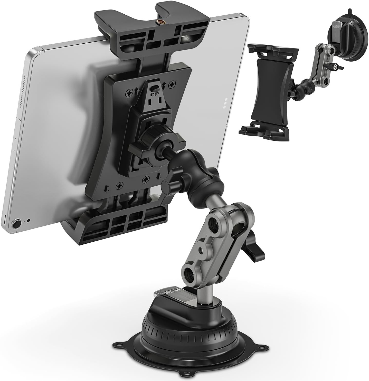 Heavy Duty Tablet Mount | Car Truck Dash/Windshield Holder for 4.7"-12.9" iPad