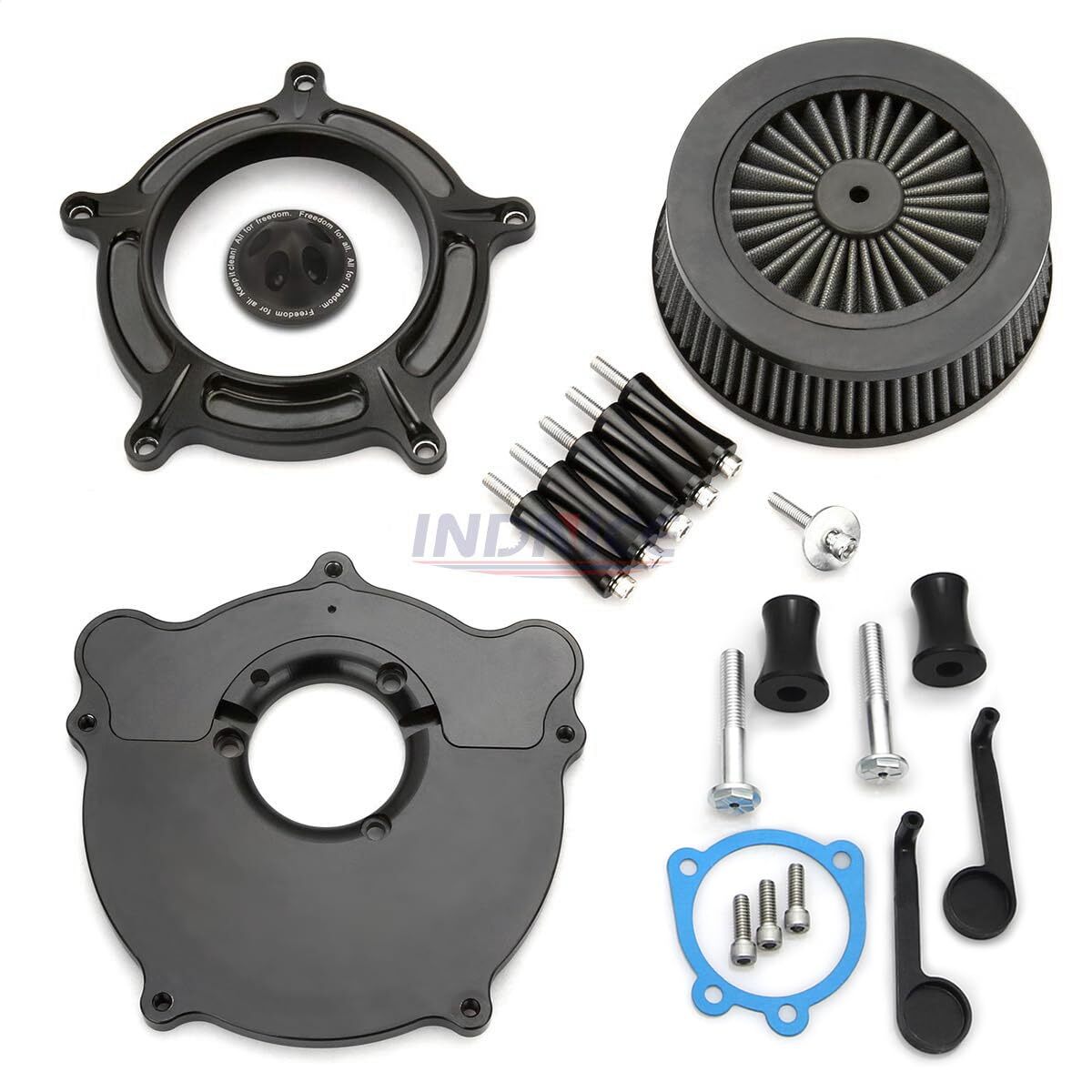 Spike Ops Black Air Intake Filter For Harley Softail FLSTNI FXST Slim FLS 00-15