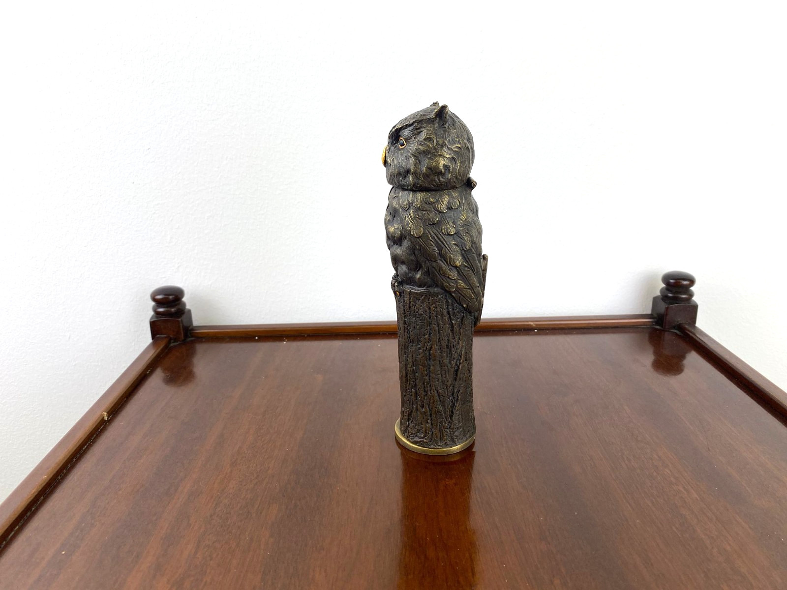 Bronze Sculpture Owl Reveals a Female Nude After Franz Bergman