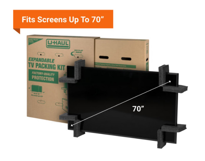Heavy-Duty Expandable TV Moving Box - Large (32" - 70")