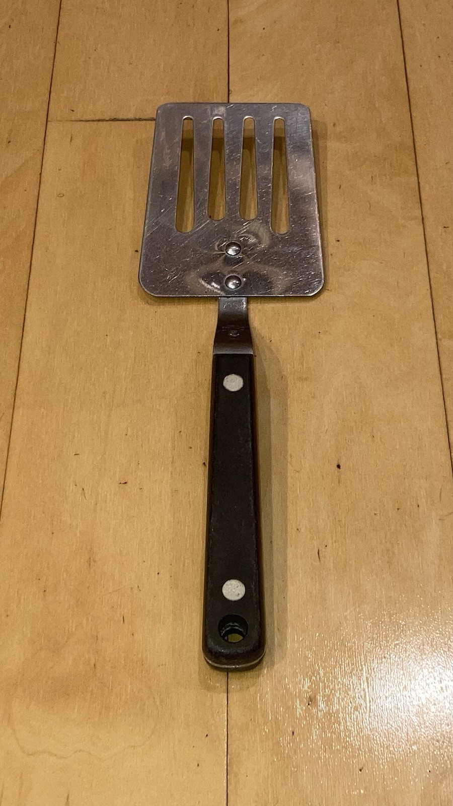 Flint Slotted Spatula Stainless Short Handle 9.5"