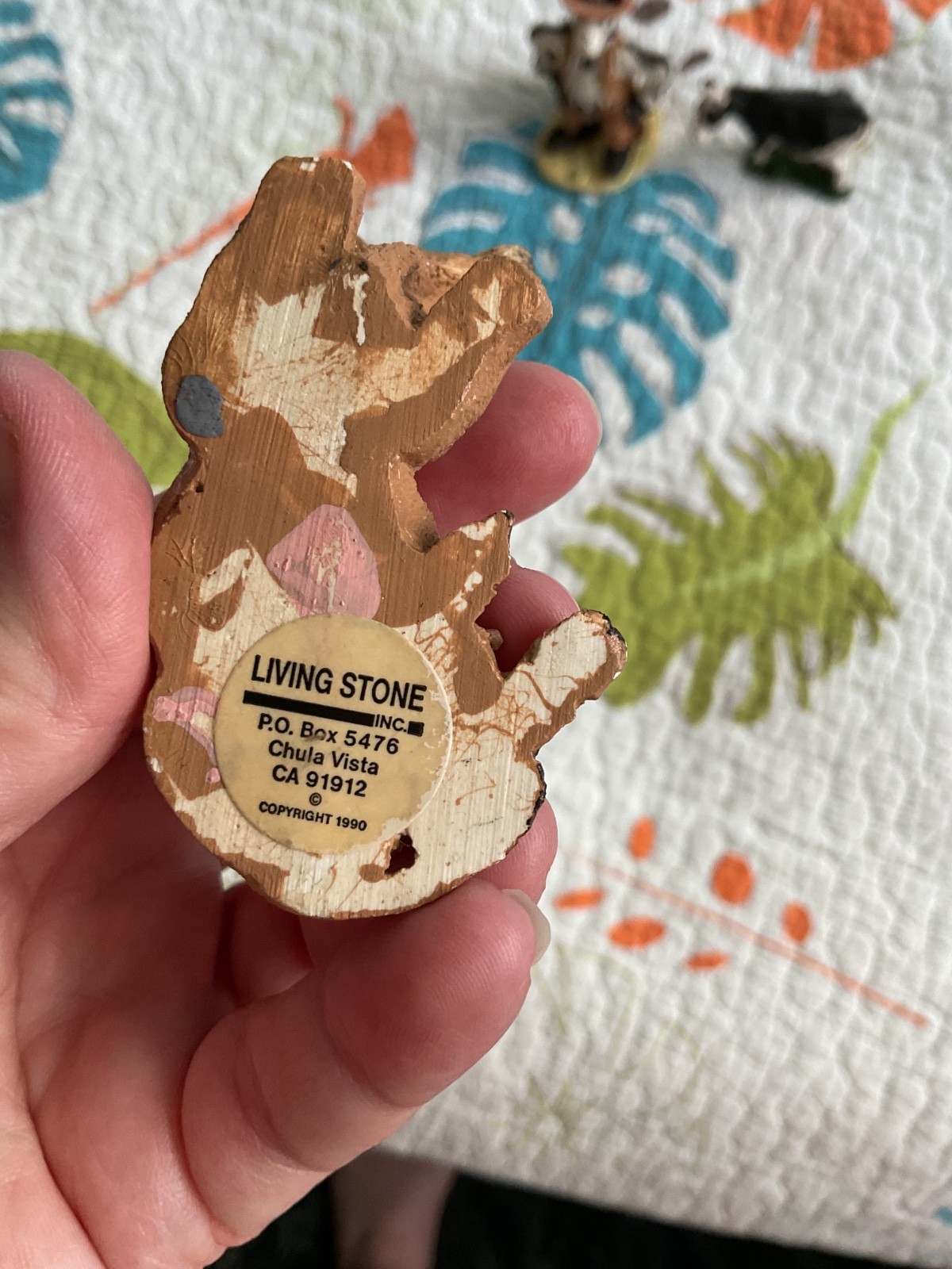 Lot of 9 Random Resin Cow Figurines, 1-3.5"!