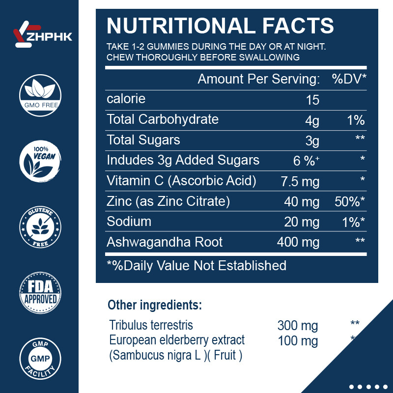 Male Enhancement Gummies Booster & Thicker Last Longer Stronger Bigger 60 Gummy