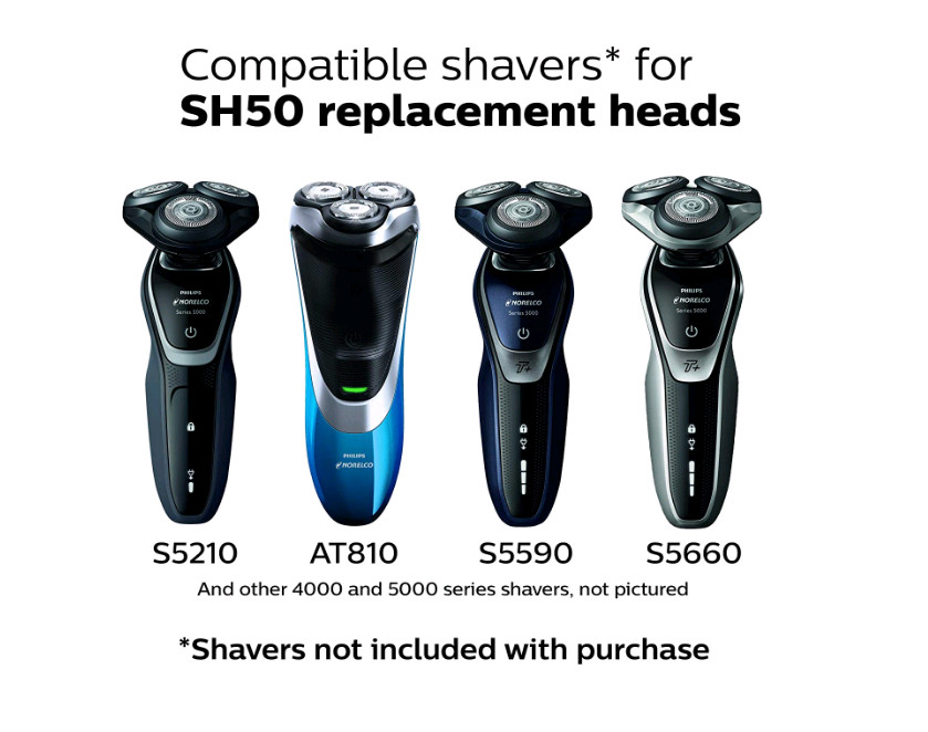Philips Norelco SH50 Shaving Heads Replacement Shaver Series 5000