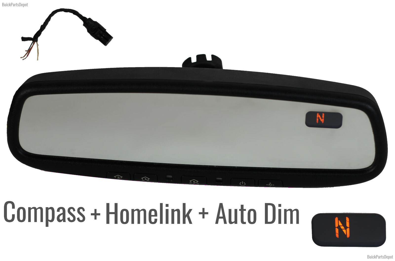 Auto Dimming Interior Rear View Mirror Homelink Garage Opener Compass GNTX-453