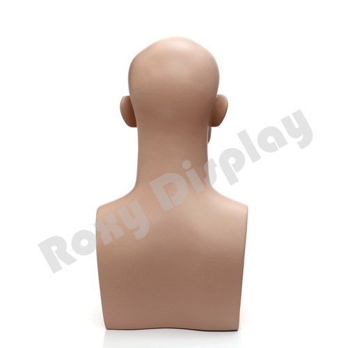 Male Fiberglass Mannequin Head Bust Wig Hat Jewelry Display #MZ-H2