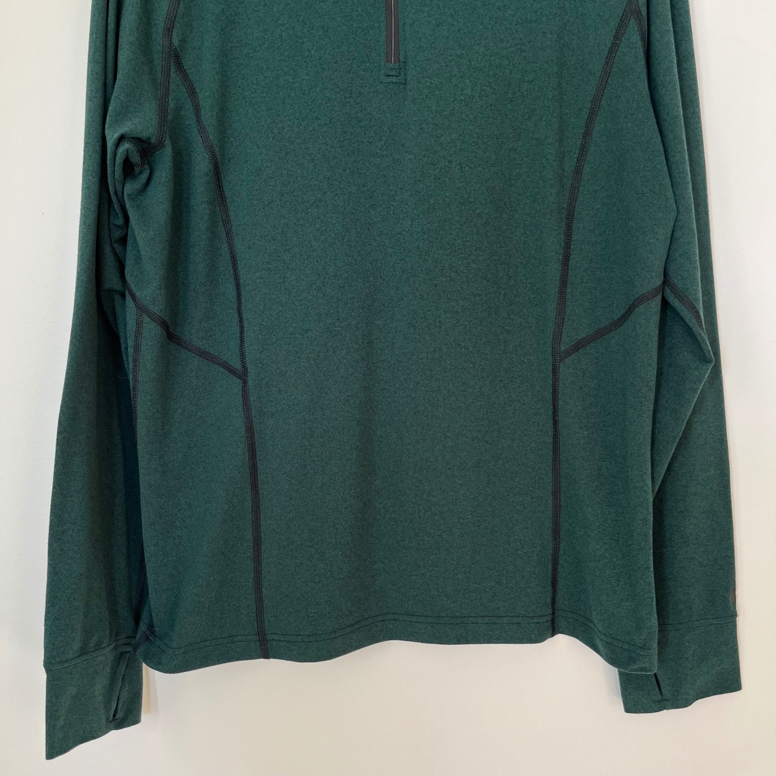 REI Co-op Mens 1/4 Zip Long Sleeve Pullover Green Medium