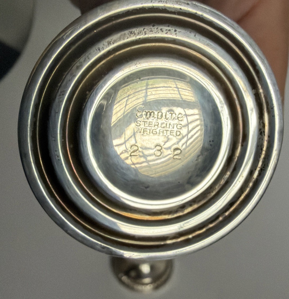 Empire STERLING SILVER Weighted Salt & Pepper Shaker Pair Set Lot 4.5"H