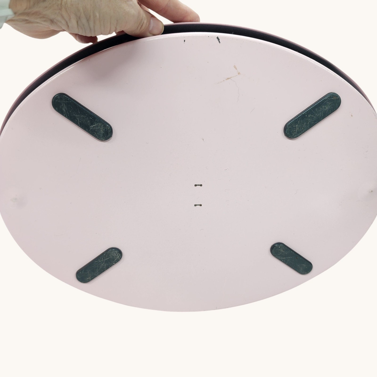 Vintage BORG Pink Art Deco Bathroom Scale Oval MCM 0–300 lbs Regency FLAWS