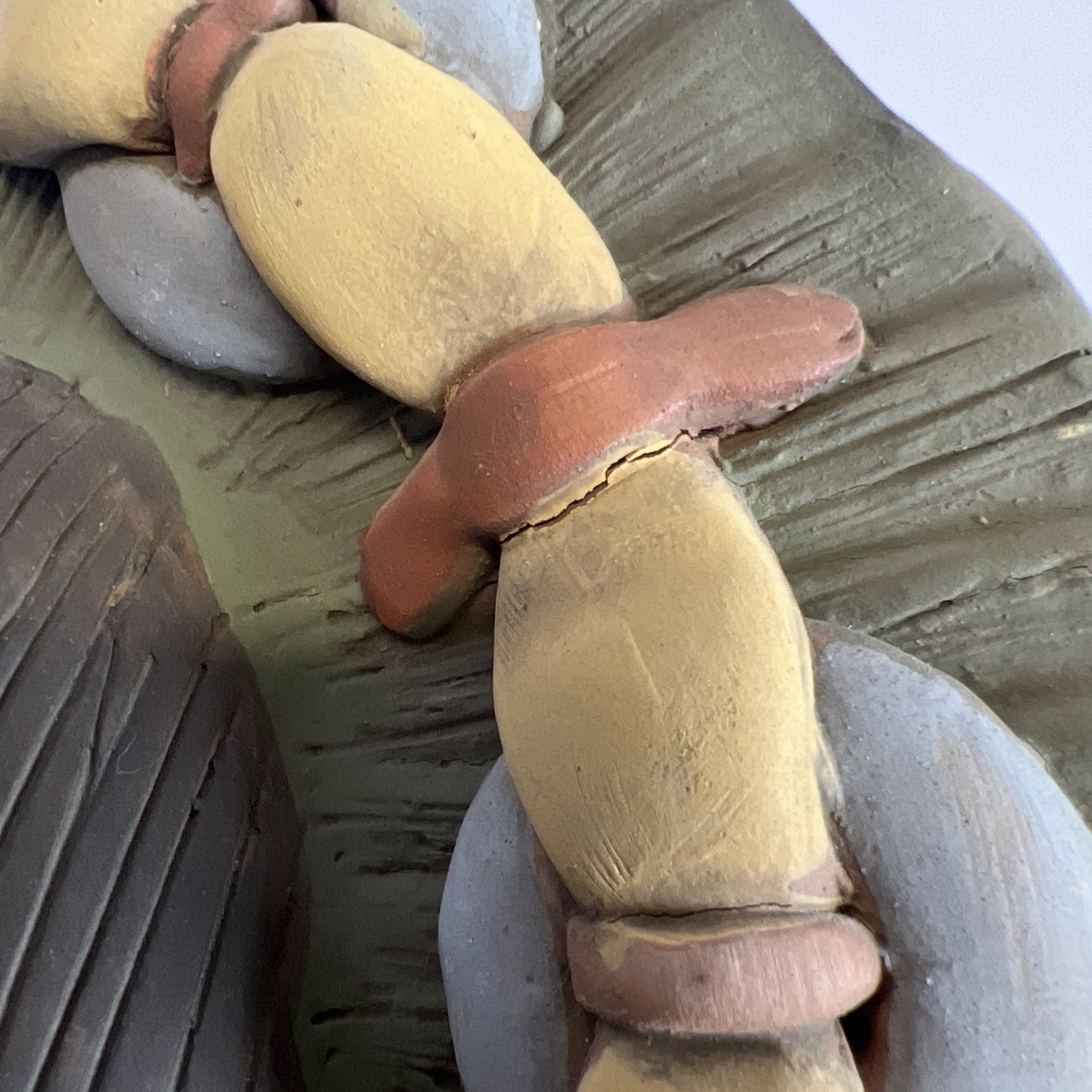 Folk Art Maya Mayan Terracotta Clay Handmade 11” Tribal Warrior Face Mask