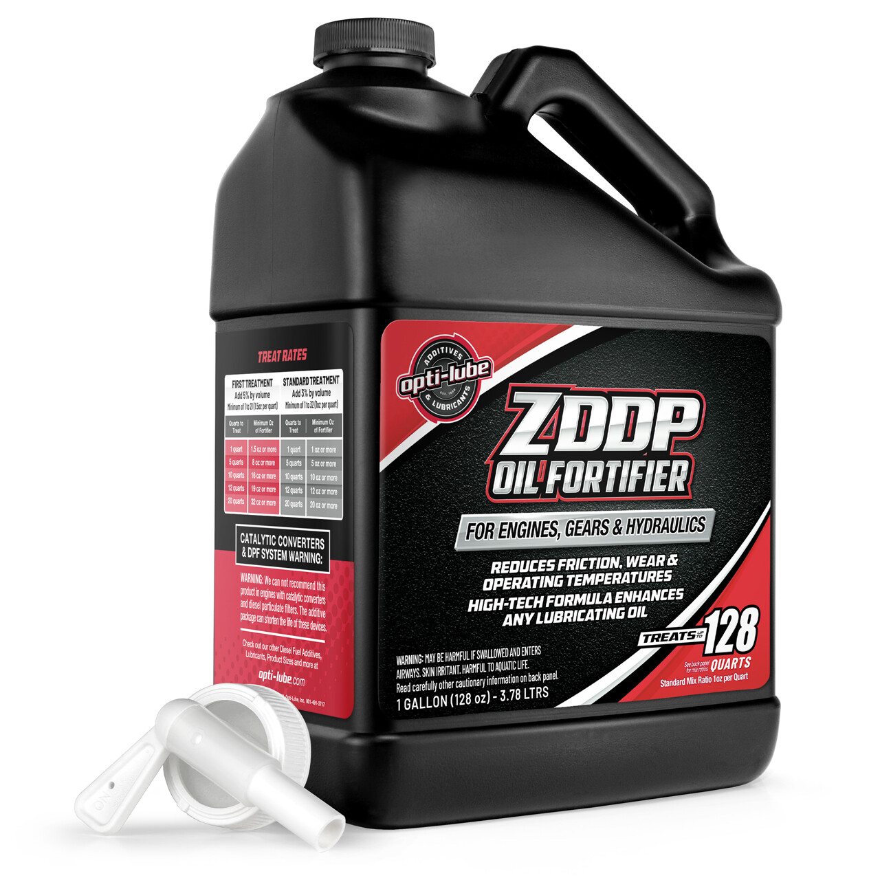 OPTI-LUBE ZDDP OIL FORTIFIER: 1 Gallon Without Accessories, Treats 128 Quarts
