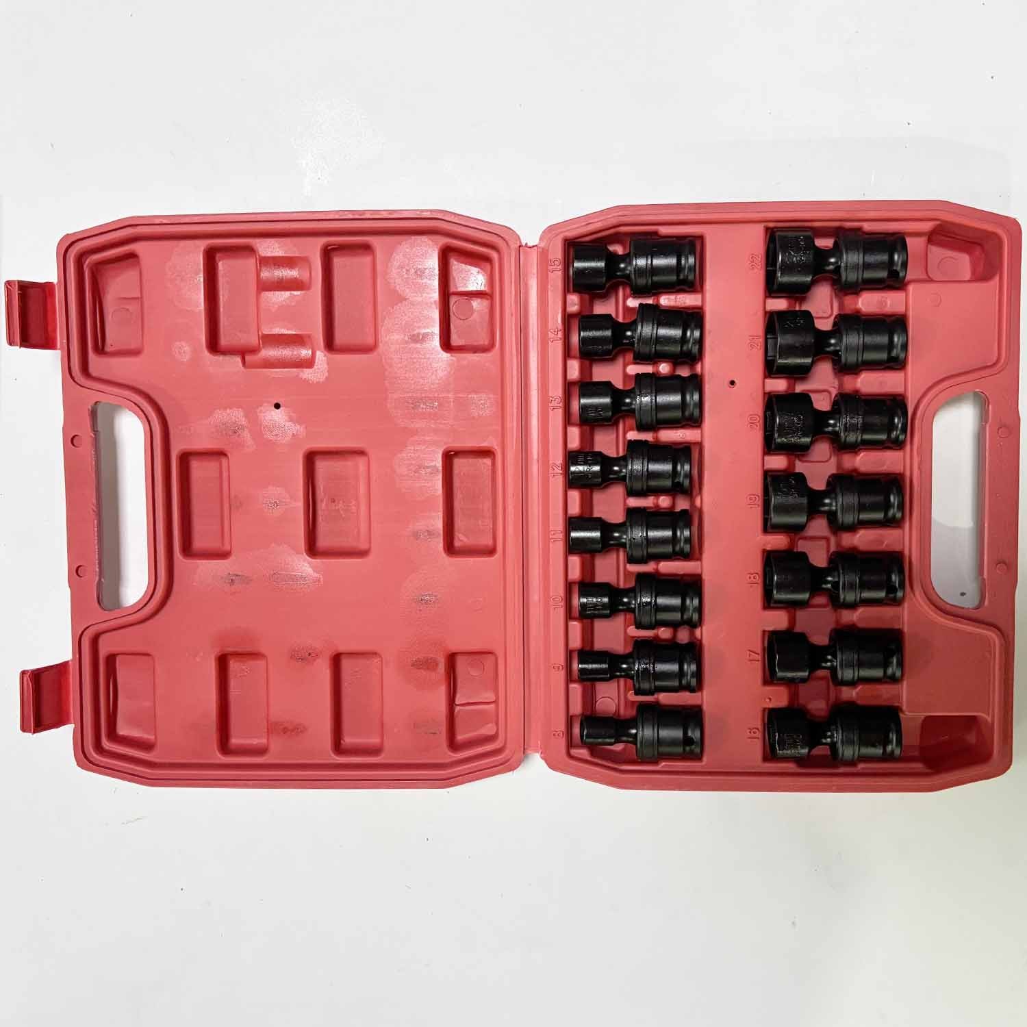 NEW 15-Piece 3/8" Drive Shallow Impact Universal Joint Socket Set, Swivel Socket