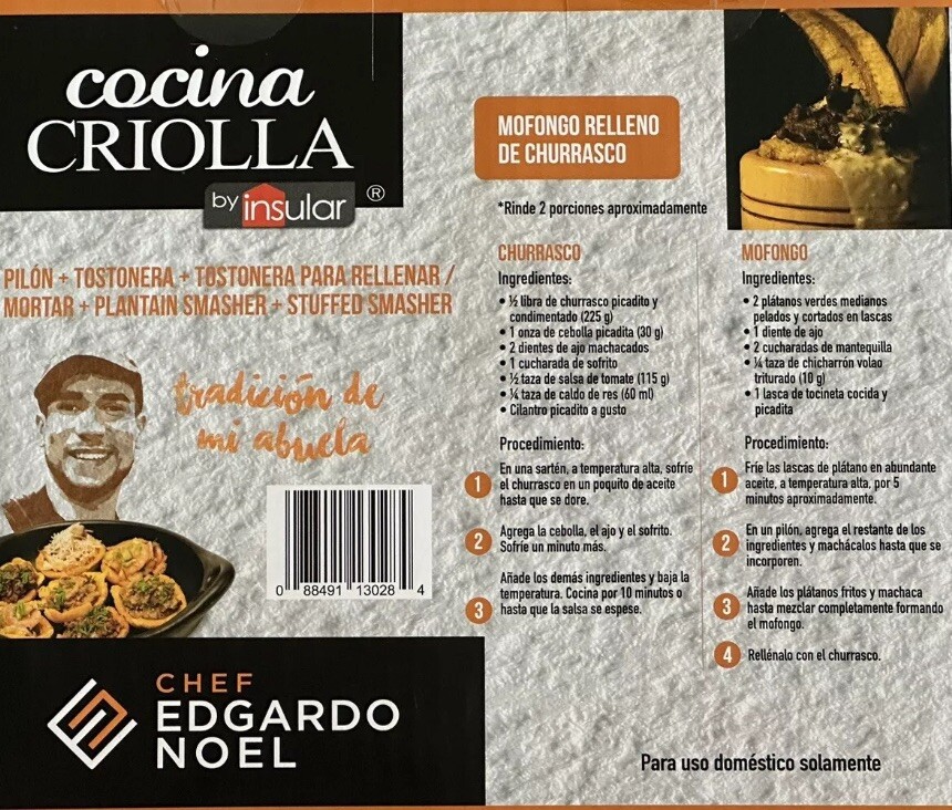 COCINA CRIOLLA PILÓN, TOSTONERA Y TOSTONERA PARA RELLENAR PLATANO PACK