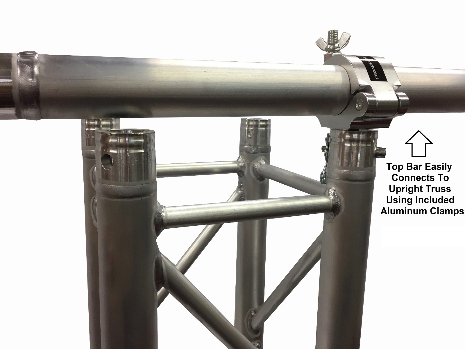 DJ Event Facade White/Black Scrims Aluminum Truss Booth 6.56' Arch truss System