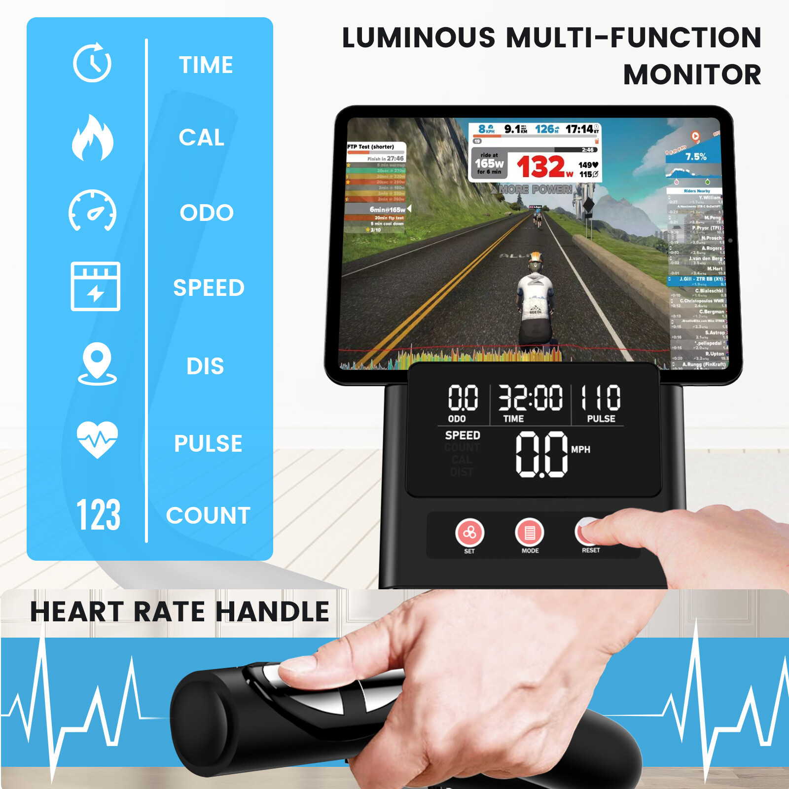 Indoor Stationary Bike Recumbent Exercise Bike Cycling Fitness Bike Workout Bike