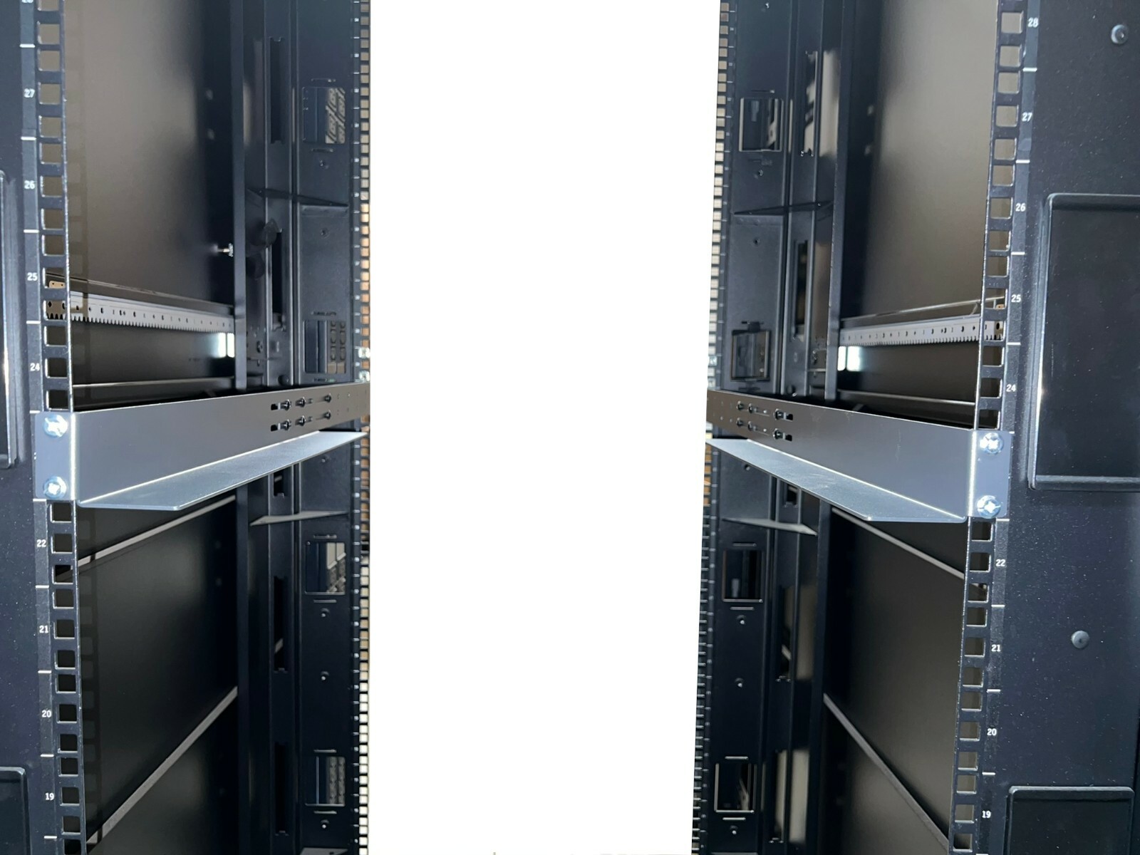 1 Set, Brand New 1U Rack Mount 4-Post Server Shelf Adjustable Rails