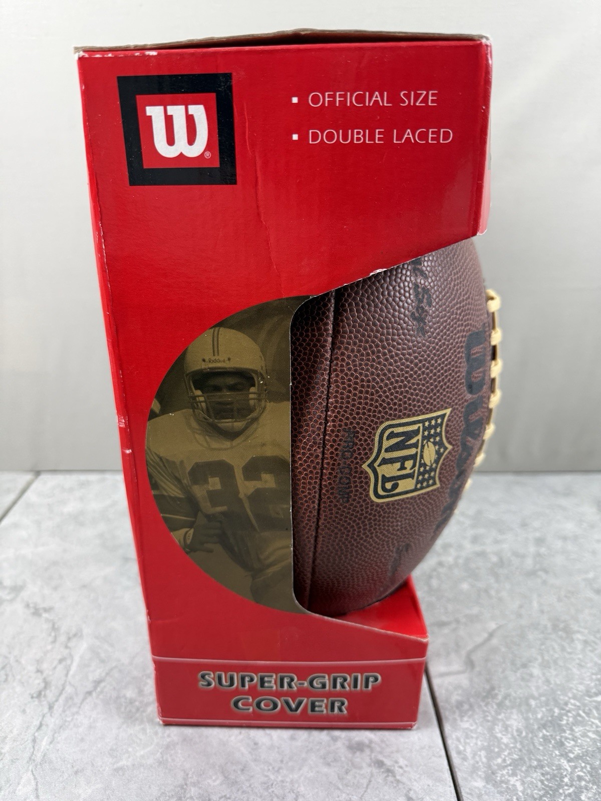 Wilson Football F1795 HDS NFL AFC NFC Official Size Super Grip Cover Pro Comp