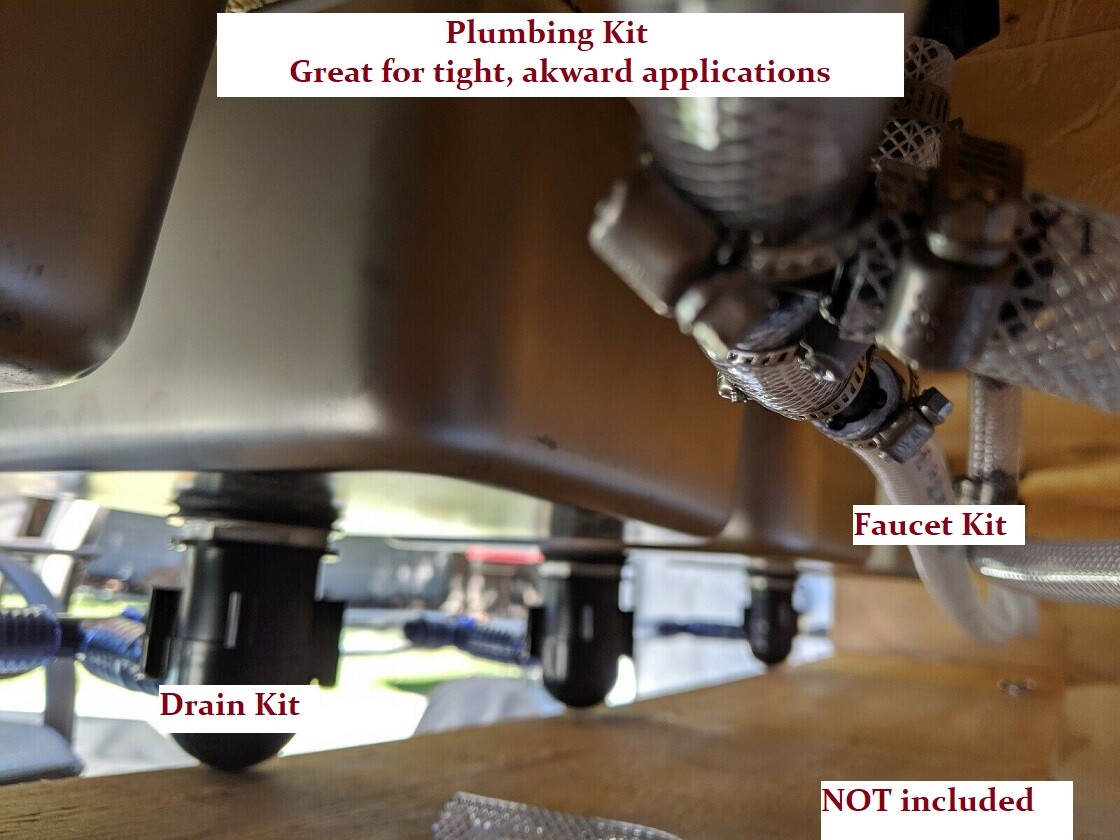 4 LARGE Compartment Concession Sinks, 3 Dish & 1 Hand Washing Sink