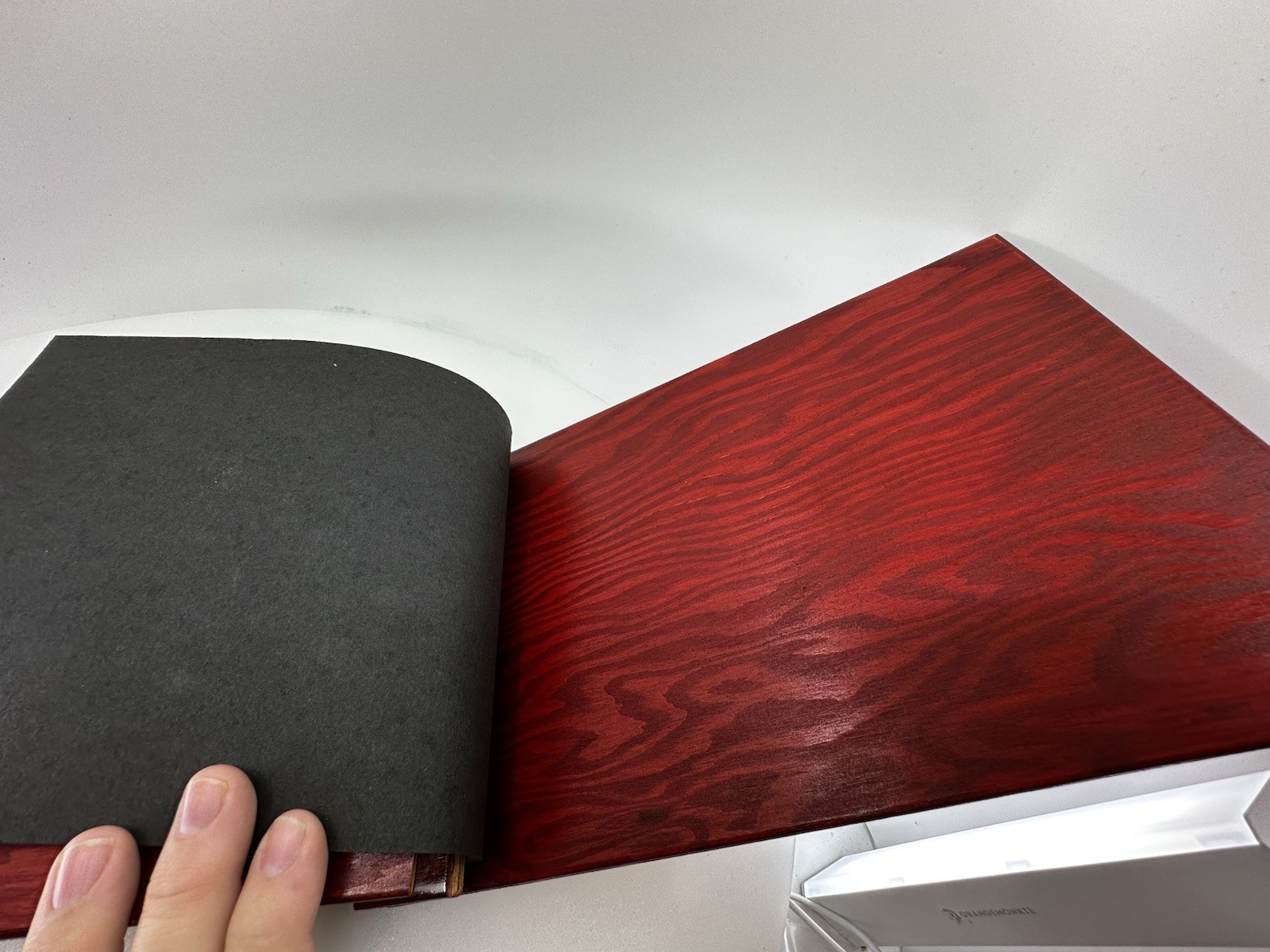 Vintage Our Honeymoon Photo Album Wood Flamingo Palm Tree Daytona Beach FL