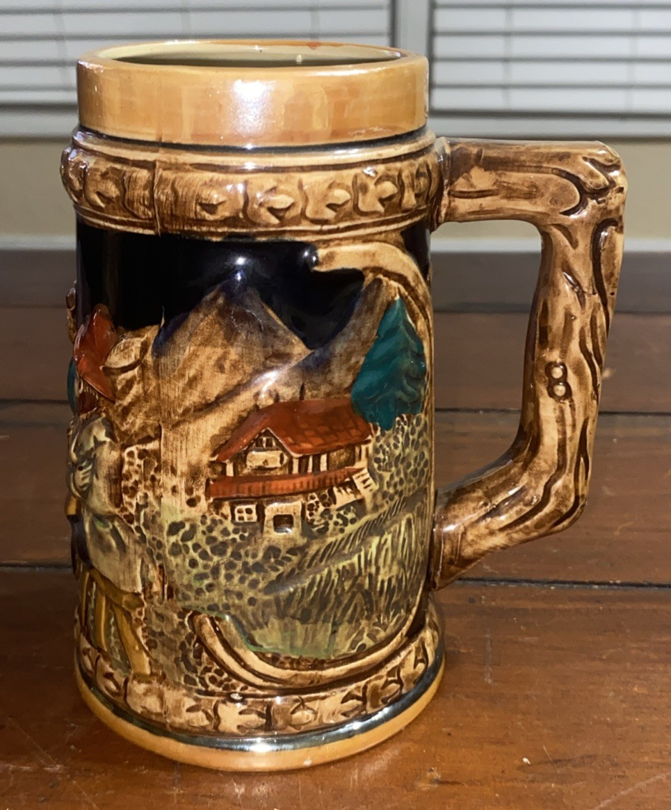 Vintage German Style Ceramic Beer Stein Mug Made in Japan