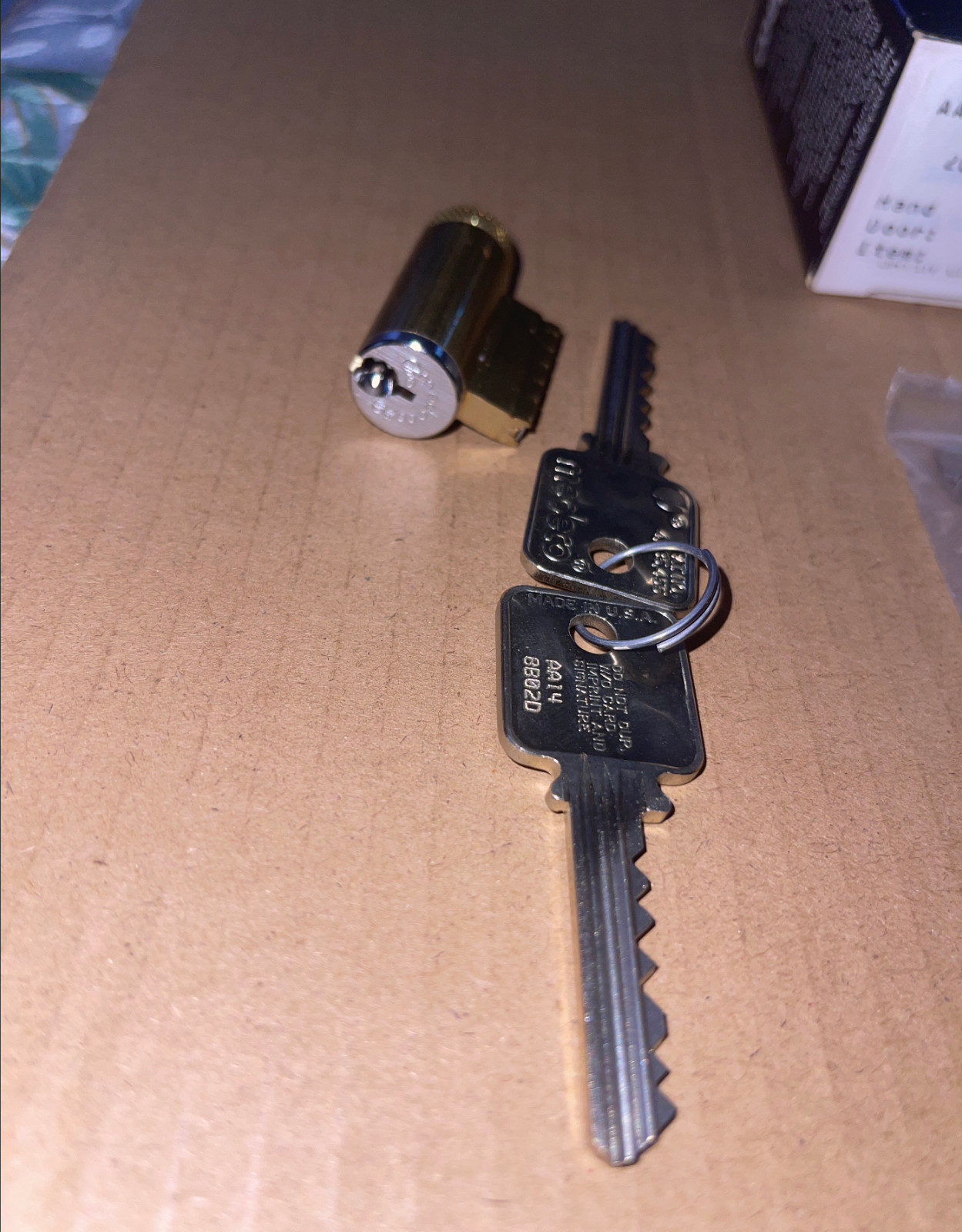 NEW Medeco G3 Biaxial KIK Lock Cylinder with 2 Keys