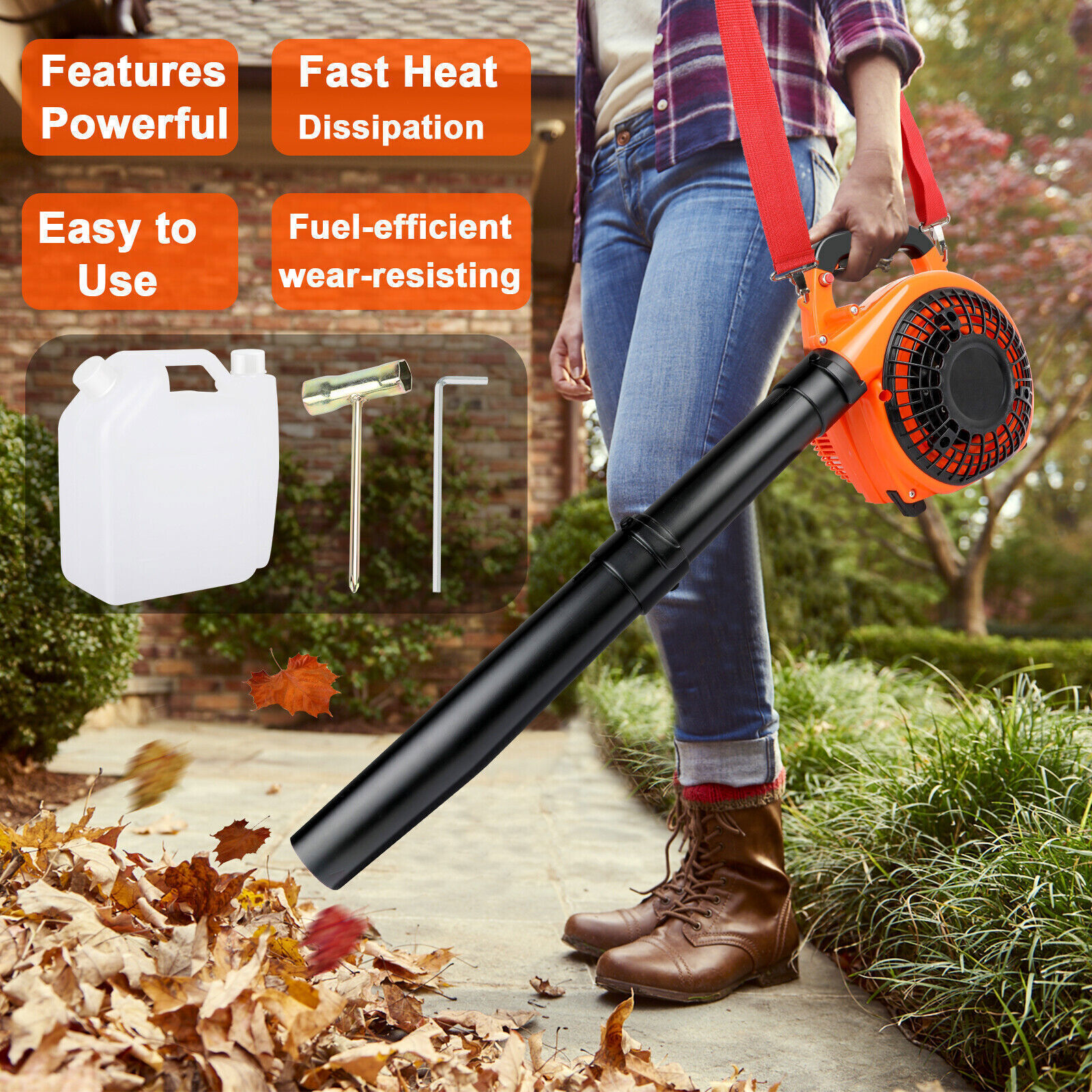 Handheld Leaf Blower Gas Powered 2-Stroke Commercial Heavy Duty Grass Yard Clean