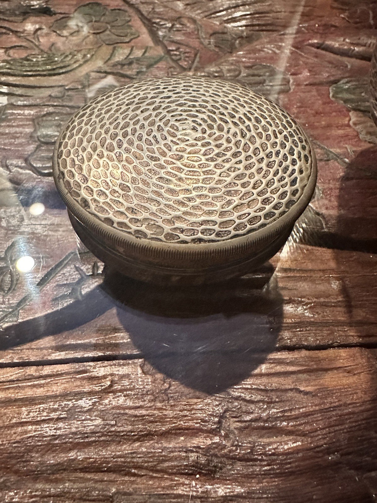 Art Deco Nickel Silver And Silver Plate Cocktail Shaker With Cork -Hand Hammered