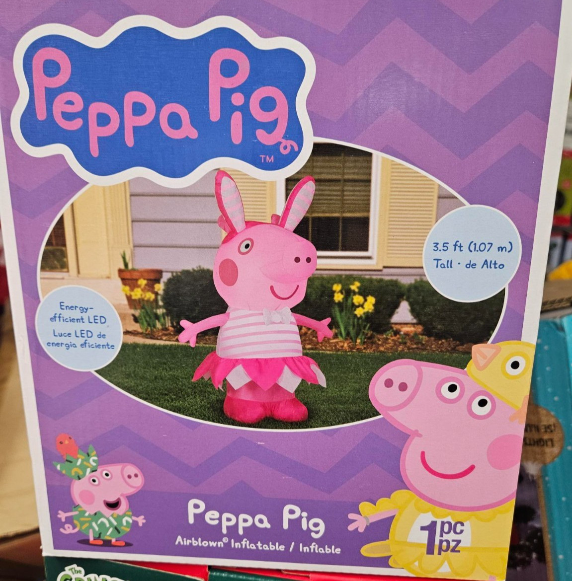 Gemmy 3.5ft Tall Peppa Pig w/ Easter Outfit Holiday Inflatable