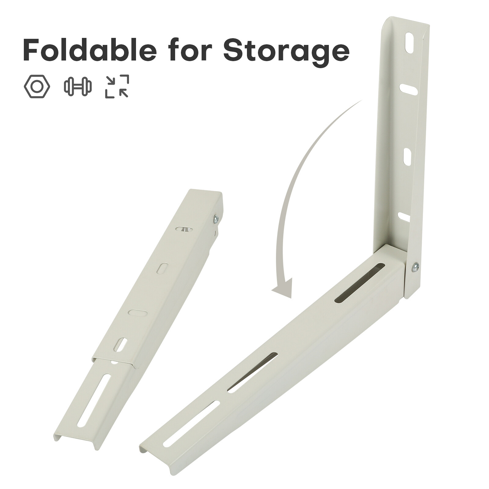 Mini Split Wall Mounting Bracket for 9000-18000BTU Foldable Air Conditioner Rack