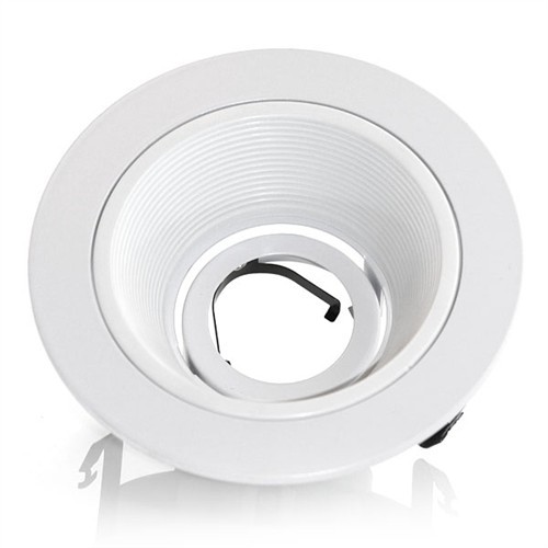 Elite Lighting B1401W-WH - 4" Stepped Baffle MR16 Trim WHITE
