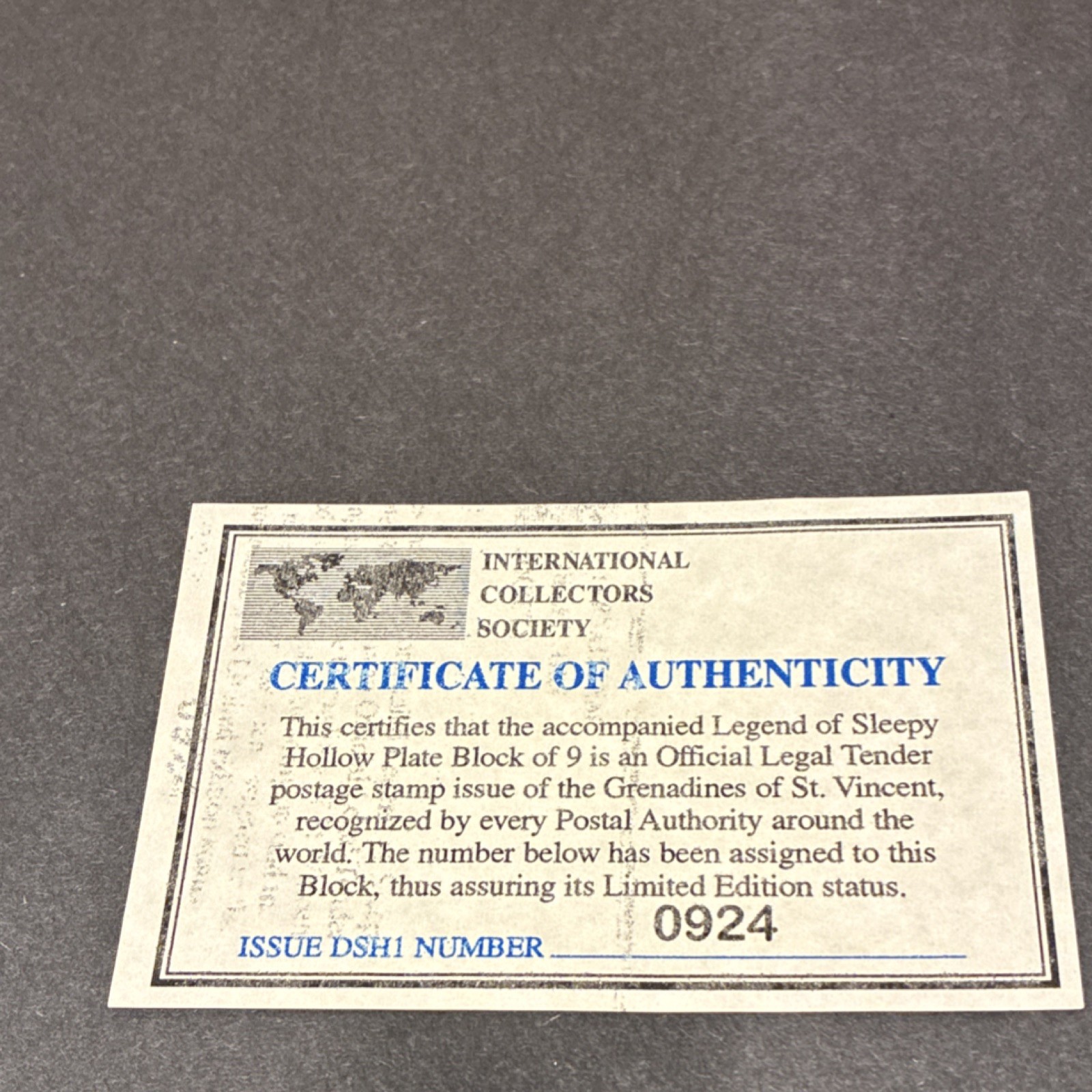 St Vincent Disney Sleepy Hollow 60c Block MNH ICS Cert