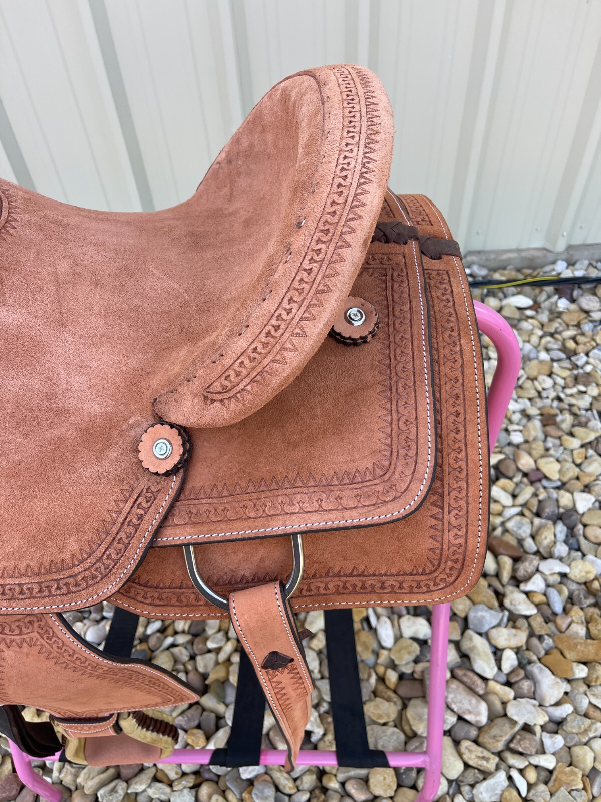 Youth Roughout Western Saddle 12-13” Kids Ranch Training Horse Tack Free Ship