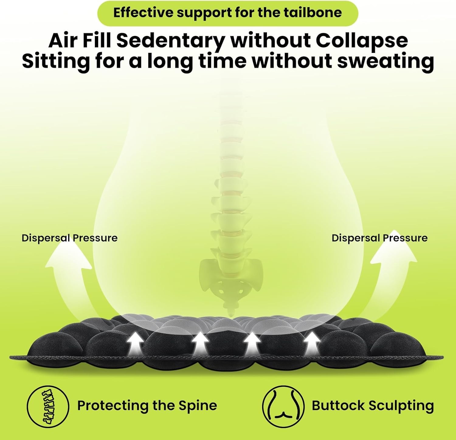 Sondor Travel Cushion – Adjustable Bubble Technology for Customized Comfort, ...