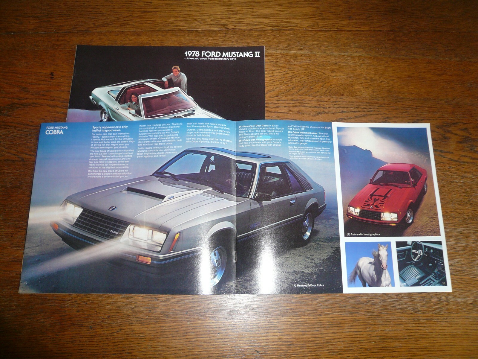 1978 and 1979 Ford Mustang Sales Brochure- Vintage- Two For One