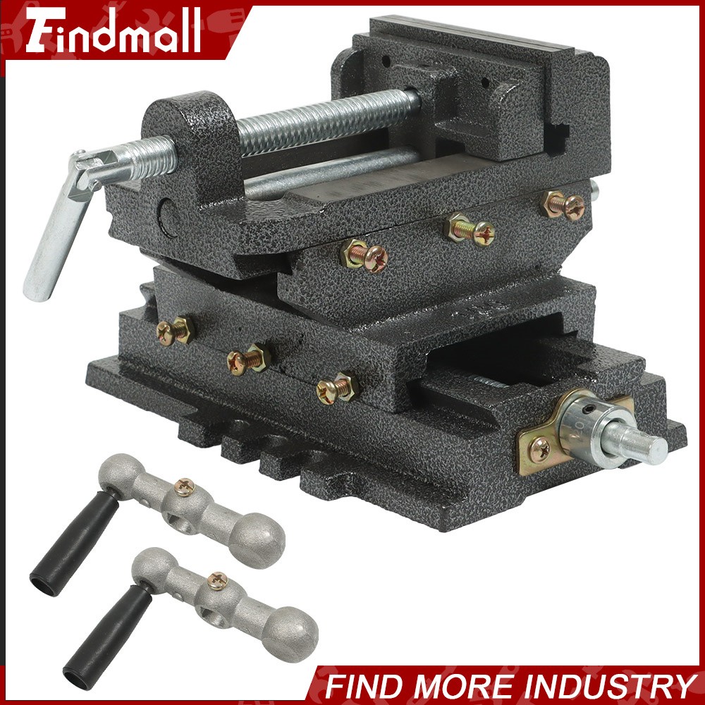 Findmall 4In Cross Drill Press Vise X-Y Clamp Machine Slide Metal Milling 2 Way