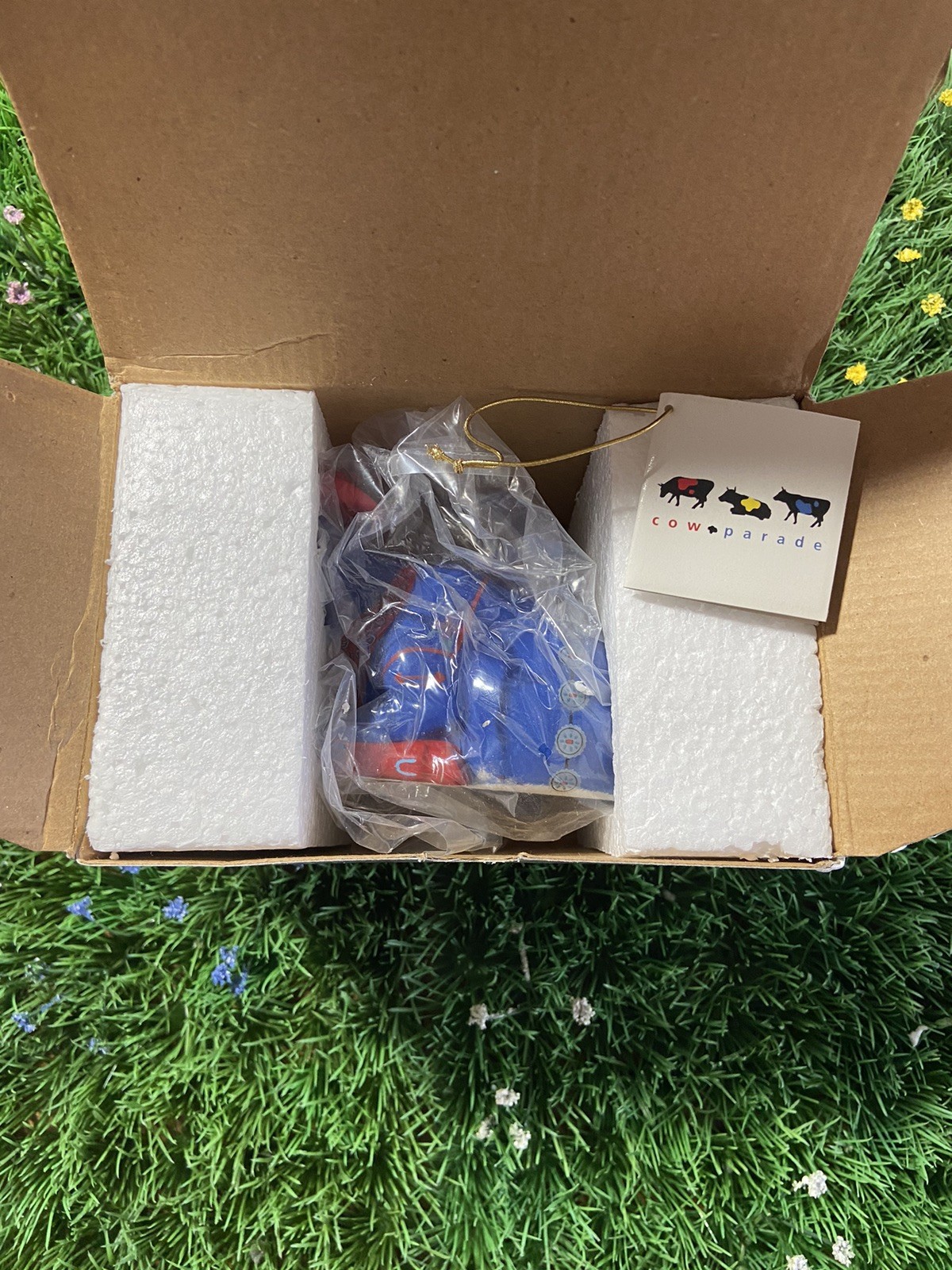 Cow Parade Even Cowgirls Get The Blues 2001 Complete w/ Box & Tag Item #9180