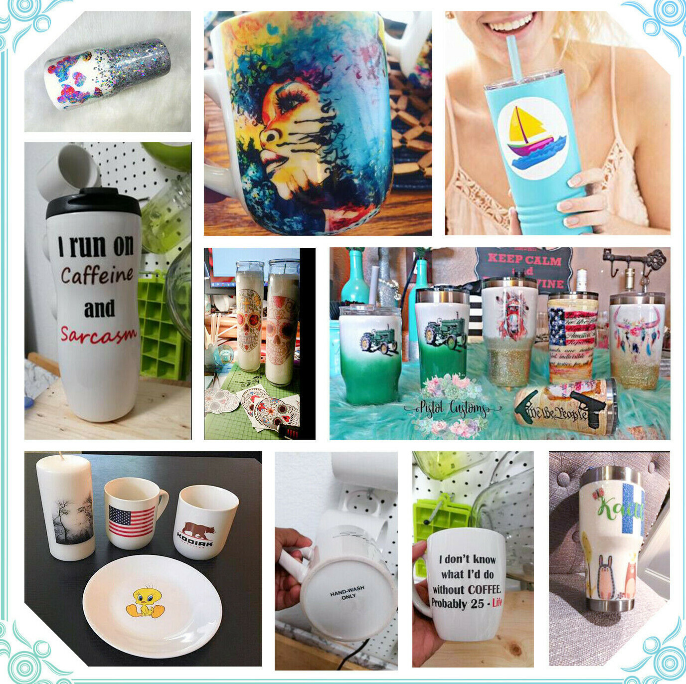 Lot Koala Waterslide Decal Paper - Clear / White / No Spray for Inkjet or Laser