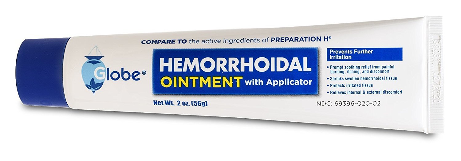 Globe Hemorrhoid Ointment 2 oz (Compare to PREPARATION H) - 1 Tube