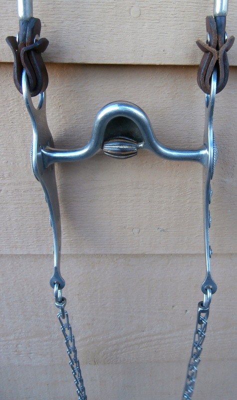 Vintage Sterling Silver 4 Concho Cheek Horse Bit Poco Headstall Rein Chains