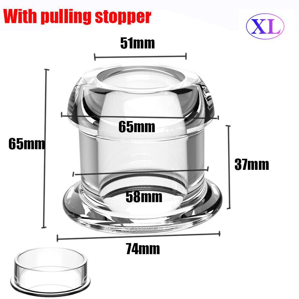 Men Anal Sex Spreader Clear Hollow Silicone Butt Plug Comfort Deep Access Tunnel