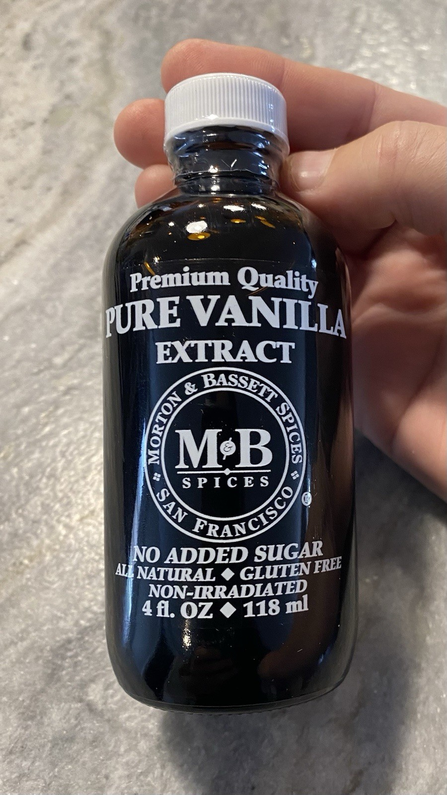Morton & Bassett Premium Quality Pure Vanilla Extract No Added Sugar 4 FL OZ