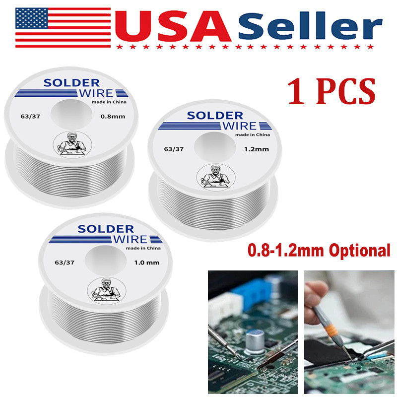 63/37 Tin Lead Rosin Core Flux Solder Wire Electrical Solderding 0.8-1.2MM 100G