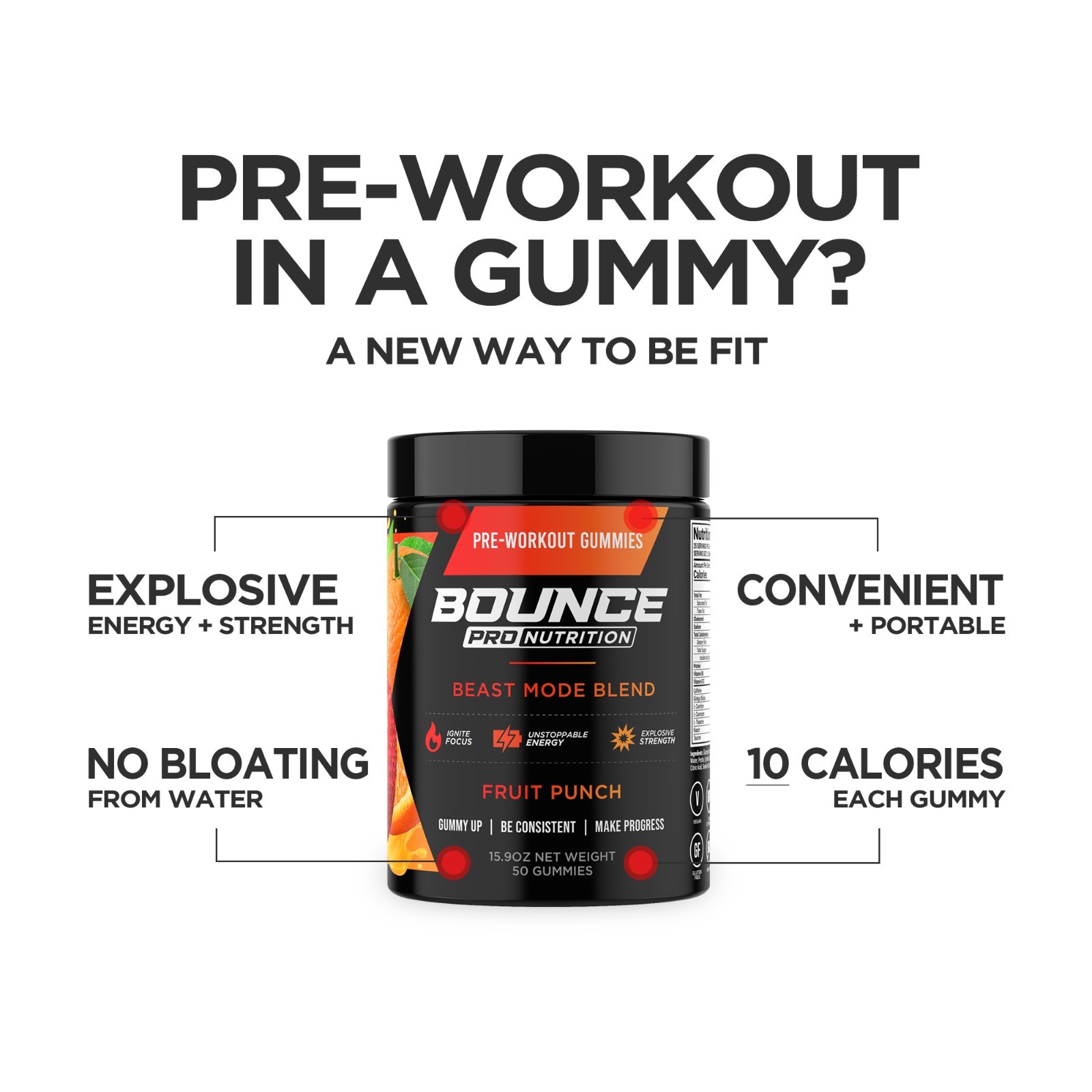 Pre-Workout Gummies - Beast Mode