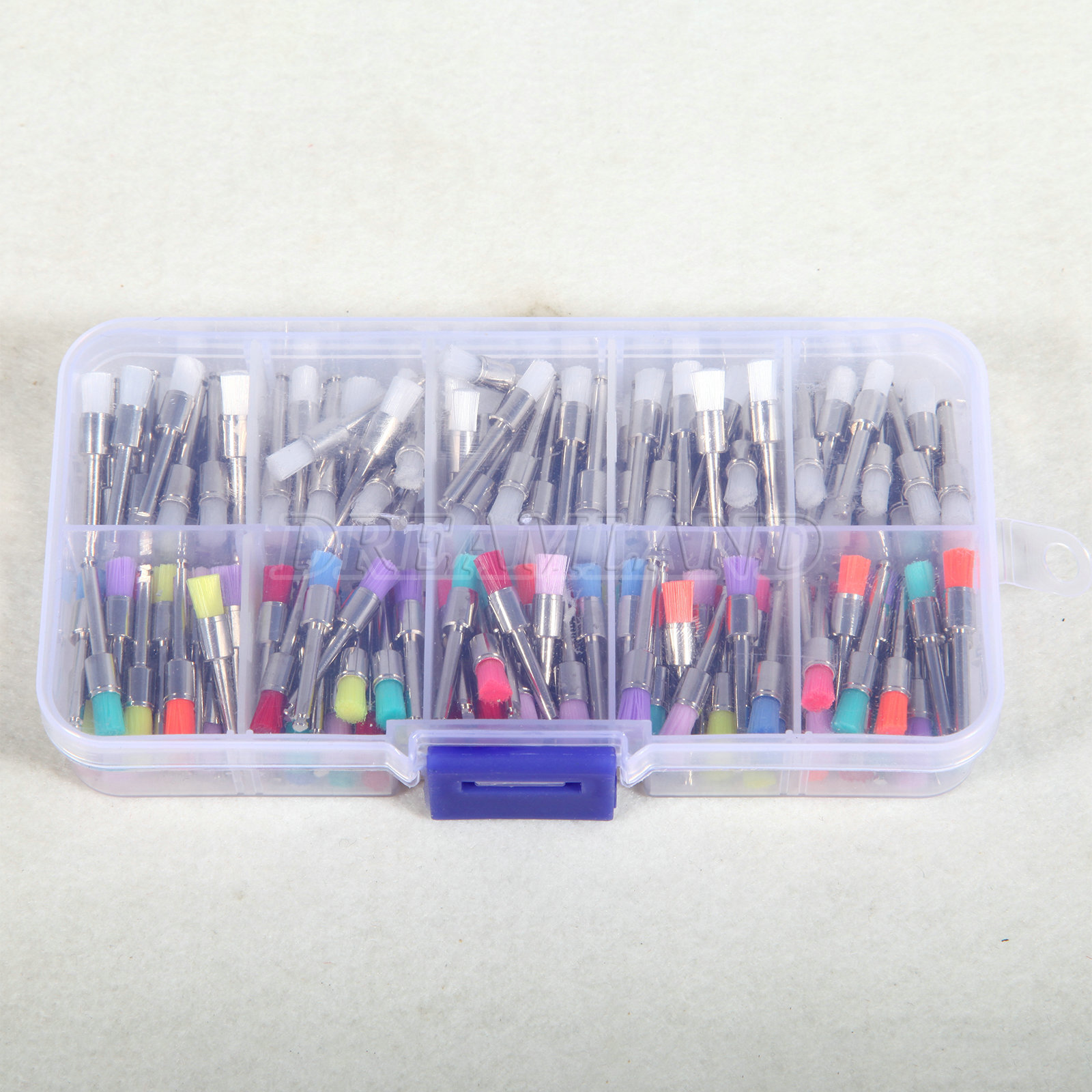 200PC Dental Nylon Materials Closure Flat Polishing Polisher Prophylaxis Brushes