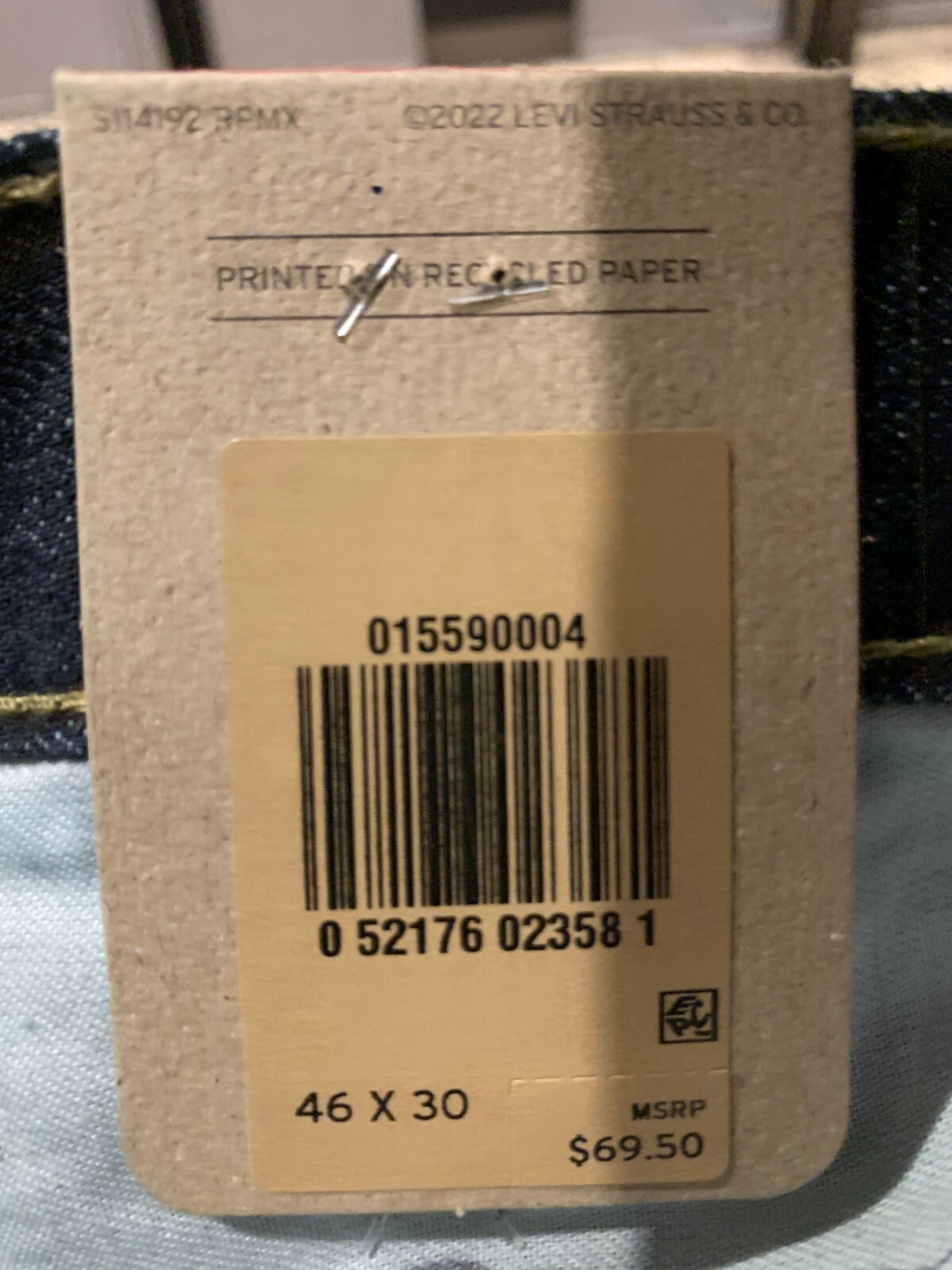 Levi's 559 Relaxed Straight Fit Jeans Blue Big & Tall Sizes NWT RT$69.50 0004