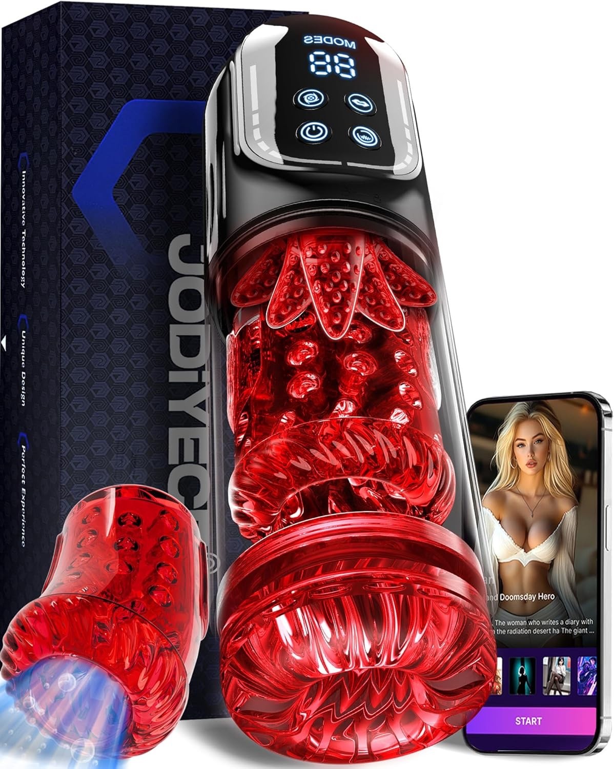 Male Masturbaters Automatic HandsFree Rotating Cup Thrusting Stroker Lubricants